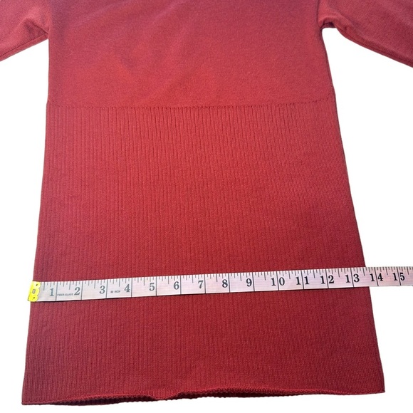 JACQUEMUS Brick Red Rust Orange Ribbed Collared Fitted Sweater 100% Wool US M 6 - Picture 13 of 16